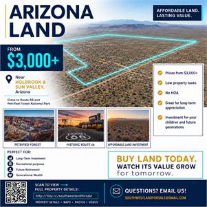 Arizona Land From Just $3,000+ – Affordable Land Investment Opportunity