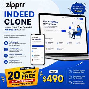 Indeed Clone Script by Zipprr — Build a Smart Job Board Business