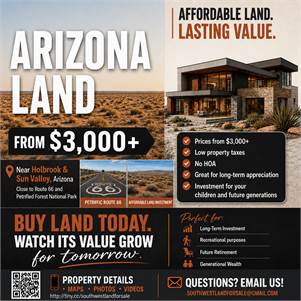 Own Arizona Land from Just $3,000+ – Build Wealth for the Future
