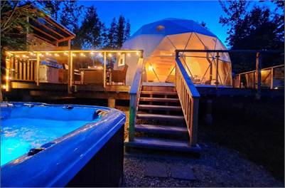 The Pleasant Dome | Nova Scotia Glamping Lakeside Stay