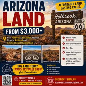 Arizona Land from $3,000+ – Affordable Real Estate with Long-Term Growth Potential