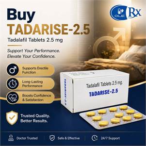 Buy Tadarise 2.5 mg Tablets – Tadalafil for Erectile Dysfunction