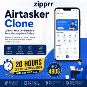 Zipprr Airtasker Clone at $490 — White-Label Gig Marketplace App for Entrepreneurs & 