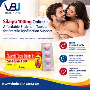Silagra 100mg Online – Affordable Sildenafil Tablets for Erectile Dysfunction Support